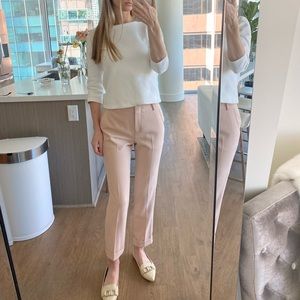 BCBGMAXAZRIA Warren Blush Pink Cuffed Trousers 0